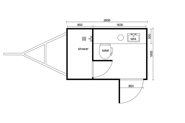 mains water ensuite trailer floor plan