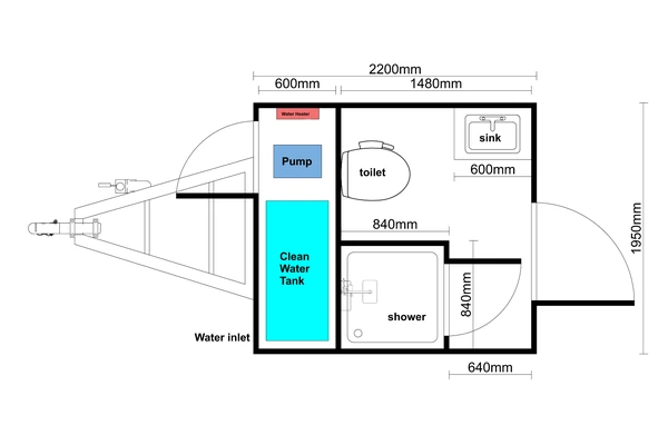 compact ensuite trailer floor plan