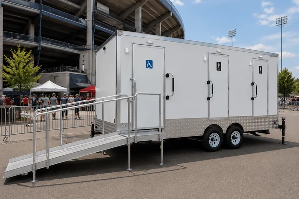 Accessible restroom trailer for government and public facilities