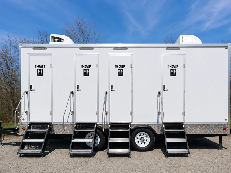 Portable shower trailers manufactured for workforce and temporary accommodation projects