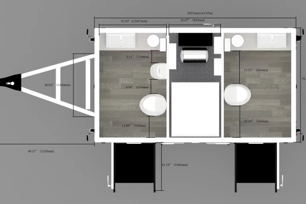 custom restroom trailer layout luxury