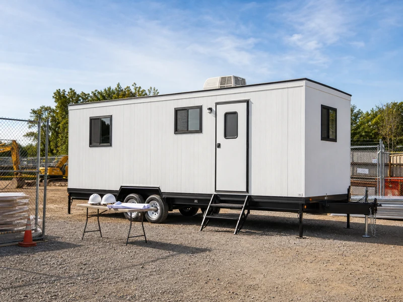 Construction site office trailer application visualization