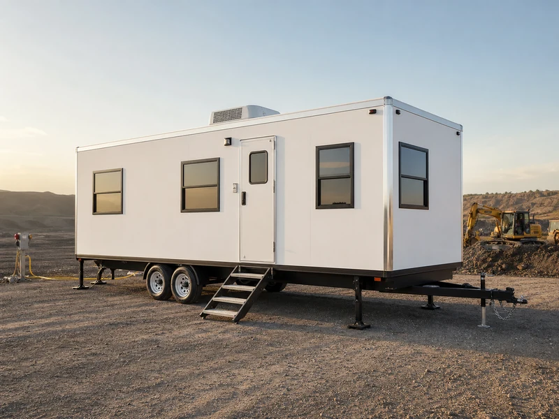 Remote project and mining office trailer application visualization